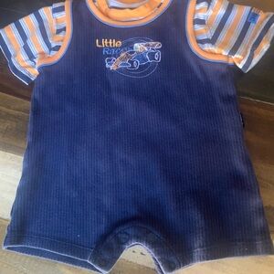 Carter’s 18 Month One-Piece Racer Navy Blue Baby Romper.